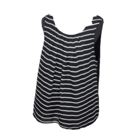 Elle Sleeveless Striped Tie Back Blouse Size L - Picture 1 of 14